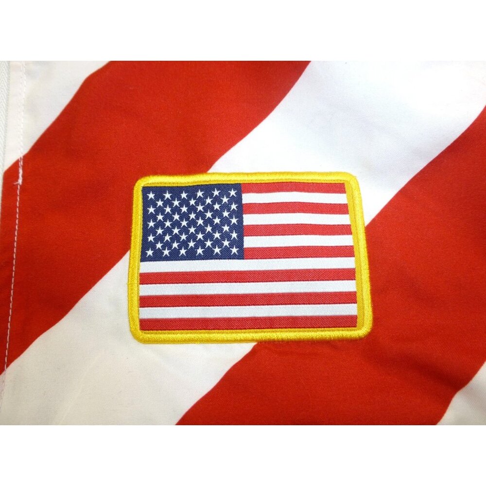 Brooklyn Cloth Stars & Stripes Flag USA Hooded Windbreaker Jacket Med Pullover - Picture 7 of 16